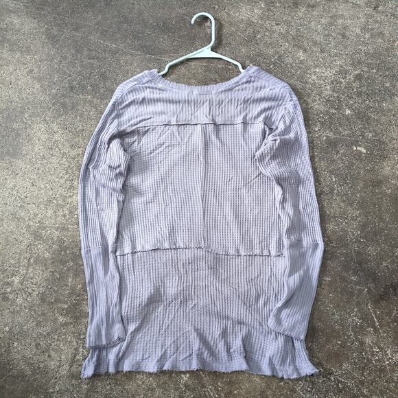 It's Our Time Sweater Womens XL Gray Ribbed Distressed Relaxed Long Sleeve - Picture 3 of 8